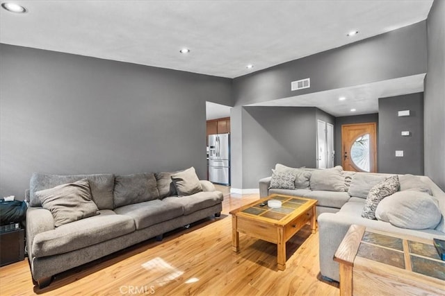 2271 Stanford St, San Bernardino, CA 92407 - living room featuring light wood-style flooring and recessed lighting