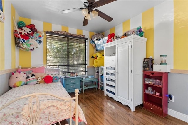 2271 Stanford St, San Bernardino, CA 92407 - bedroom with wood finished floors and ceiling fan