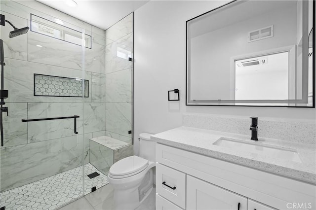 3838 Balmont St, Lancaster, CA 93536 - full bathroom with vanity and a marble finish shower