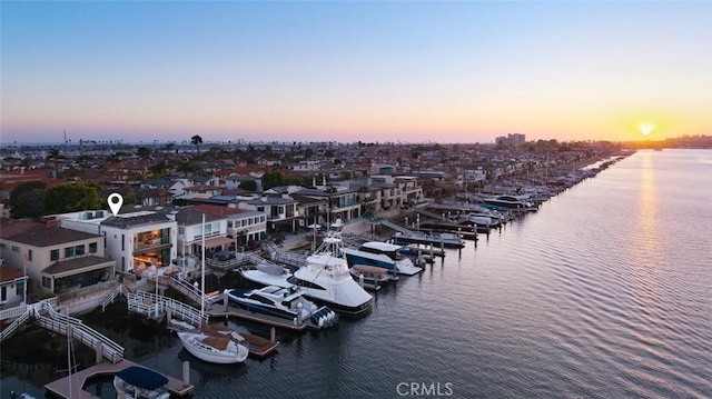 642 Via Lido Nord, Newport Beach, CA 92663 - aerial view at dusk of a water view