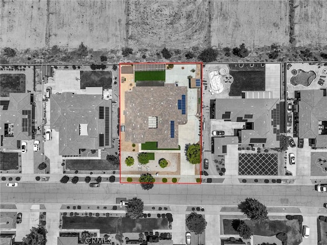 7219 Evening Star Rose Ct, Oak Hills, CA 92344 - aerial view of property and surrounding area with property boundaries highlighted