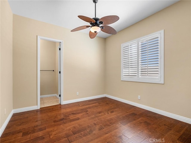 7219 Evening Star Rose Ct, Oak Hills, CA 92344 - empty room featuring ceiling fan and wood finished floors