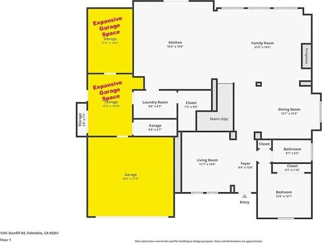 1341 Stanfill Rd, Palmdale, CA 93551 - view of home floor plan