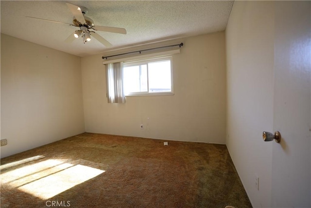 5519 Stevely Ave, Lakewood, CA 90713 - spare room with carpet flooring, ceiling fan, and a textured ceiling