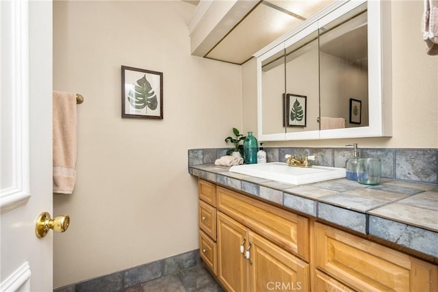 400 Brighton Spgs, Costa Mesa, CA 92627 - bathroom featuring vanity and stone finish floors