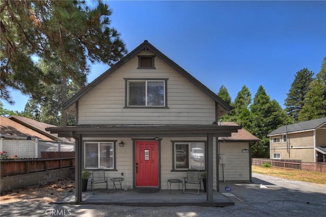 22989 Pine Ln, Crestline, CA 92325 - view of front of property with covered porch