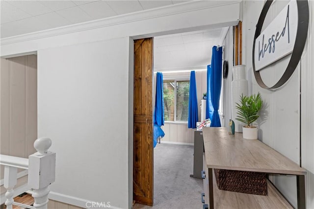 29289 Lake View Dr, Cedar Glen, CA 92321 - hall featuring baseboards and carpet floors