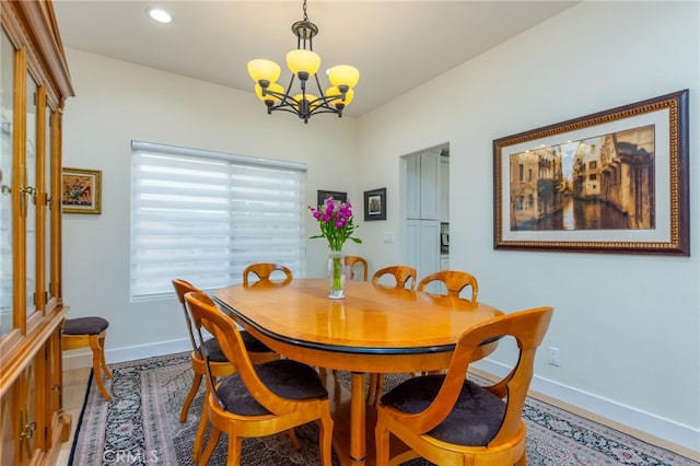15535 Mallory Ct, Moorpark, CA 93021 - dining area with a chandelier and recessed lighting