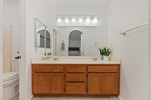 44938 Tehachapi, Temecula, CA 92592 - full bathroom with double vanity and tile patterned flooring