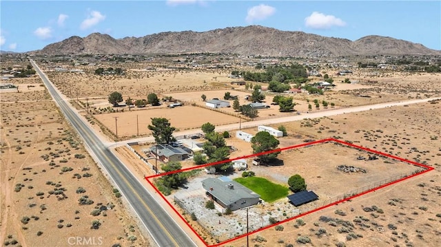 15761 Joshua Rd, Apple Valley, CA 92307 - overview of rural landscape featuring property parcel outlined