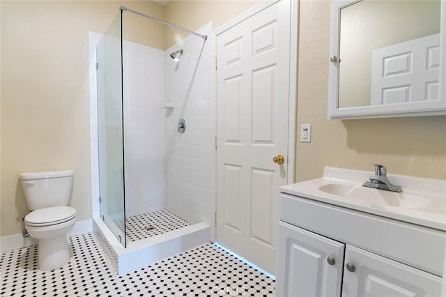 1703 Toberman St, Los Angeles, CA 90015 - full bath with vanity, a stall shower, and tile patterned flooring