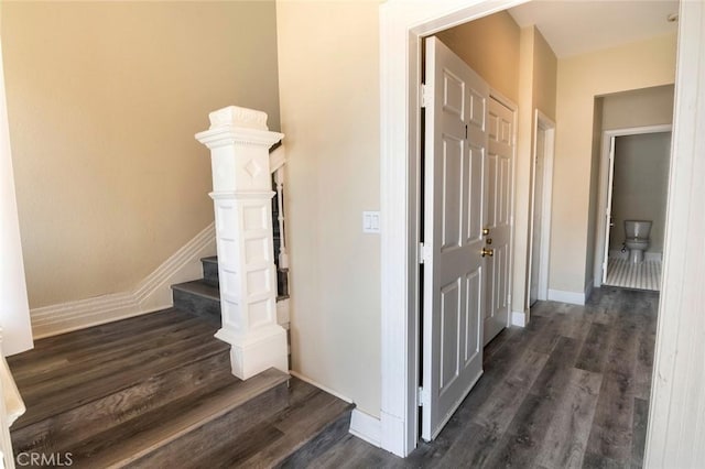 1703 Toberman St, Los Angeles, CA 90015 - stairway with wood finished floors and baseboards