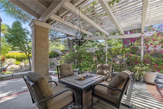 71 Via Barcaza, Coto De Caza, CA 92679 - view of patio with outdoor dining area and a pergola