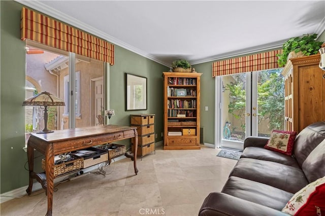 71 Via Barcaza, Coto De Caza, CA 92679 - office space featuring crown molding and baseboards