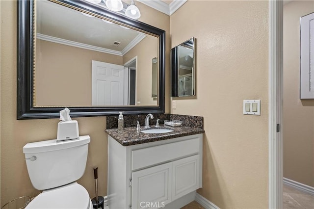 71 Via Barcaza, Coto De Caza, CA 92679 - half bath featuring crown molding and vanity
