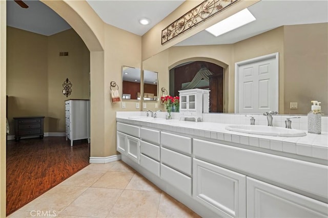 71 Via Barcaza, Coto De Caza, CA 92679 - bathroom featuring double vanity and tile patterned floors
