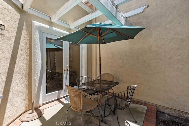 71 Via Barcaza, Coto De Caza, CA 92679 - view of patio / terrace featuring french doors and outdoor dining area