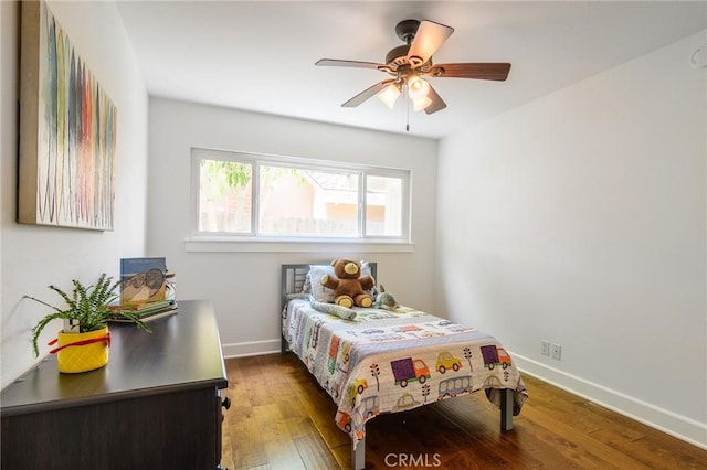 8042 Driftwood Dr, Huntington Beach, CA 92646 - bedroom with wood finished floors and a ceiling fan
