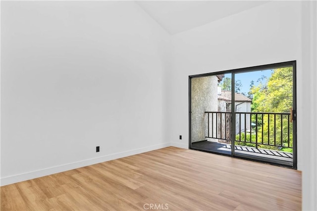 4210 Via Arbolada Unit 317, Los Angeles, CA 90042 - empty room with wood finished floors and a towering ceiling
