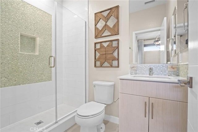 1019 Sequoia Pl, Montebello, CA 90640 - full bath with vanity, a stall shower, and backsplash