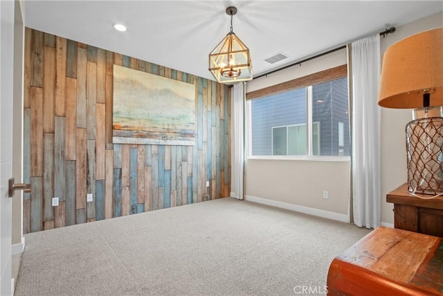 1019 Sequoia Pl, Montebello, CA 90640 - sitting room with a chandelier, carpet flooring, and recessed lighting