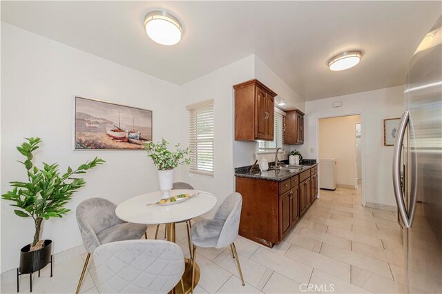 405 W Virginia Ave, Glendora, CA 91741 - kitchen with freestanding refrigerator and baseboards