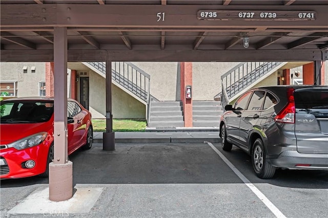 6741 Caro St, Paramount, CA 90723 - covered parking lot featuring stairway