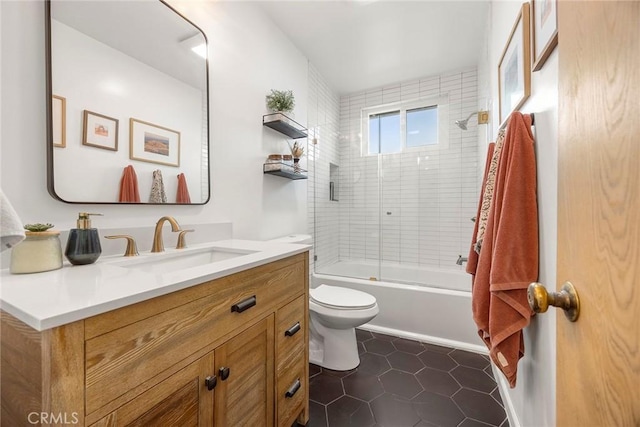 1642 W Woodcrest Ave, Fullerton, CA 92833 - full bathroom featuring vanity, shower / bath combination, and tile patterned flooring