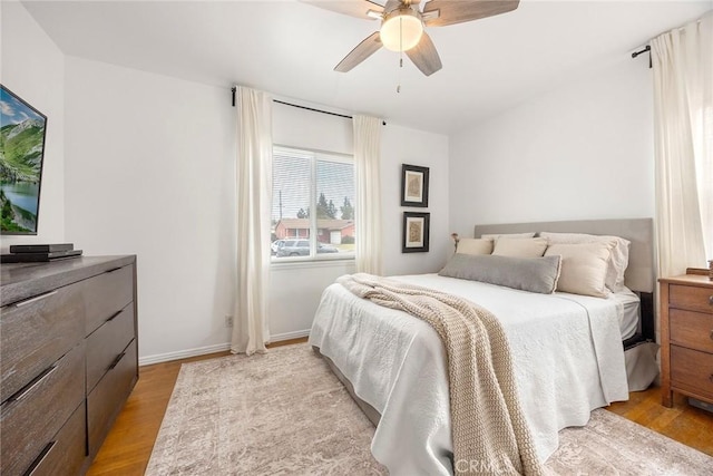 1642 W Woodcrest Ave, Fullerton, CA 92833 - bedroom with light wood-style flooring and a ceiling fan