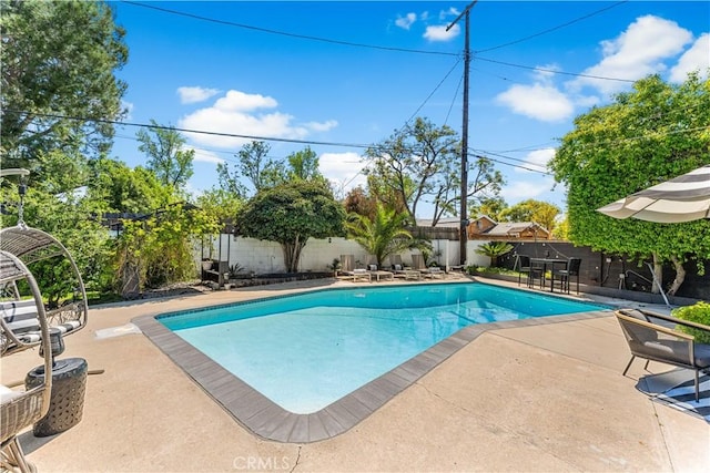 20322 Cantara St, Winnetka, CA 91306 - view of pool featuring a fenced backyard and a patio area