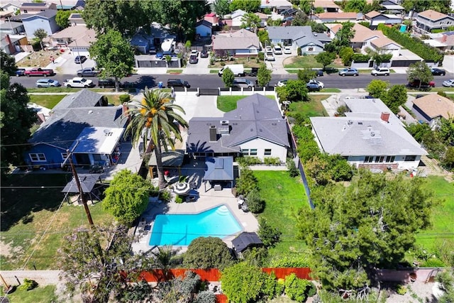 20322 Cantara St, Winnetka, CA 91306 - aerial view of residential area featuring a pool area