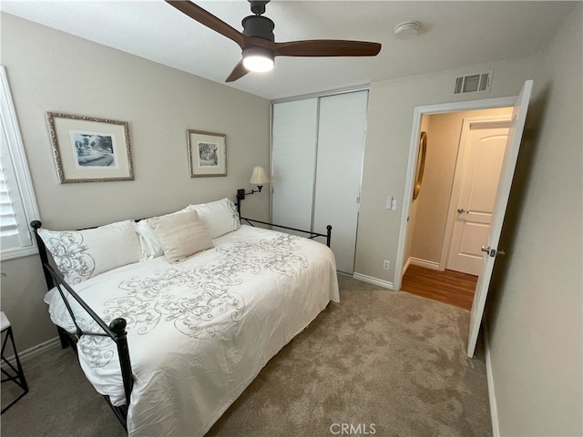 17 Thornbird, Aliso Viejo, CA 92656 - carpeted bedroom featuring a closet and a ceiling fan