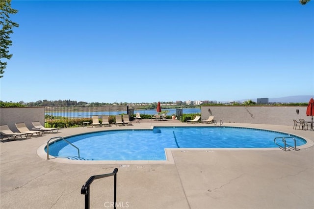 362 Vista Madera, Newport Beach, CA 92660 - community pool featuring a patio and a water view