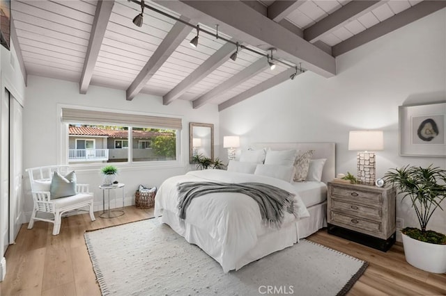 362 Vista Madera, Newport Beach, CA 92660 - bedroom featuring light wood-type flooring and wood ceiling