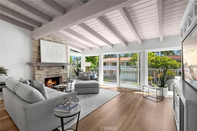362 Vista Madera, Newport Beach, CA 92660 - sunroom / solarium with wood finished floors and wooden ceiling