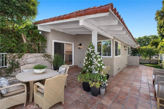 362 Vista Madera, Newport Beach, CA 92660 - view of patio featuring outdoor dining space