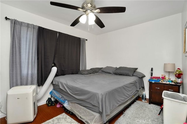 4220 W 165th St, Lawndale, CA 90260 - bedroom featuring wood finished floors and a ceiling fan