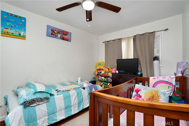 4220 W 165th St, Lawndale, CA 90260 - carpeted bedroom featuring a ceiling fan