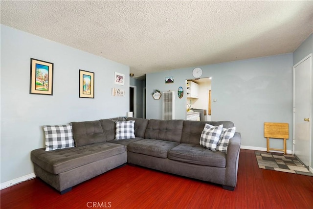 4220 W 165th St, Lawndale, CA 90260 - living room with wood finished floors and a textured ceiling