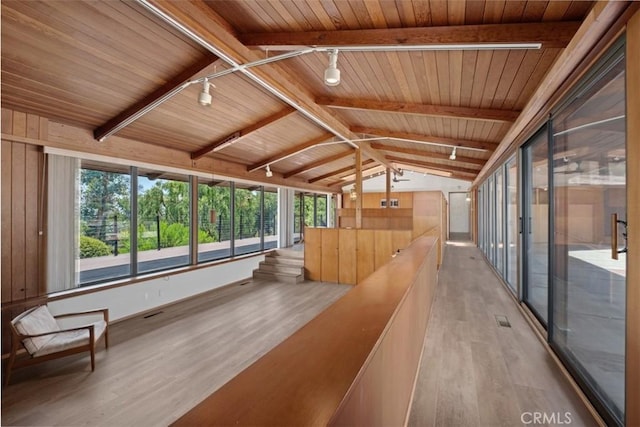 1815 Ladera Vista Pl, Fullerton, CA 92831 - unfurnished sunroom featuring rail lighting
