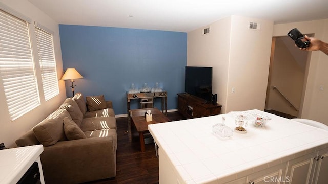 159 Principia Ct, Claremont, CA 91711 - living room featuring dark wood-style floors and baseboards