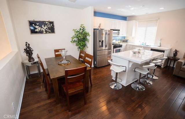 159 Principia Ct, Claremont, CA 91711 - dining area with dark wood finished floors and recessed lighting