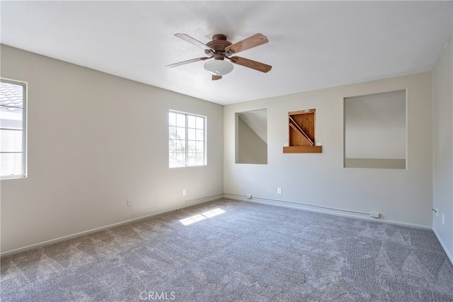 41808 Vardon Dr, Temecula, CA 92591 - empty room featuring healthy amount of natural light, carpet floors, and ceiling fan