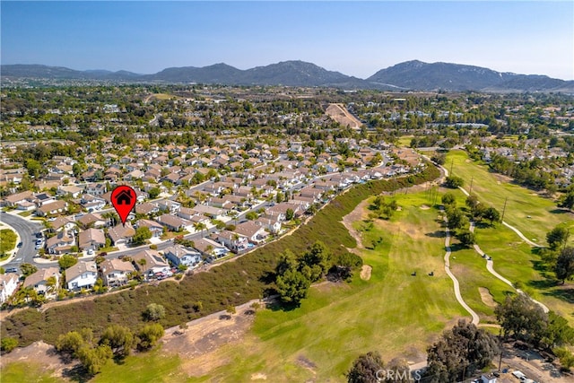 41808 Vardon Dr, Temecula, CA 92591 - aerial view of property's location featuring a mountainous background and nearby suburban area