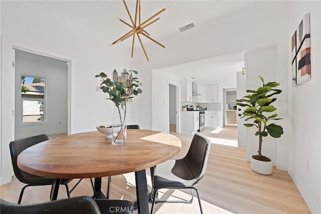 2158 10th St, Riverside, CA 92507 - dining area featuring light wood finished floors and baseboards