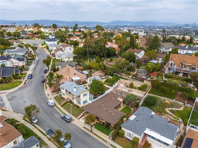 4510 S Mullen Ave, View Park, CA 90043 - aerial view of property's location featuring nearby suburban area and mountains