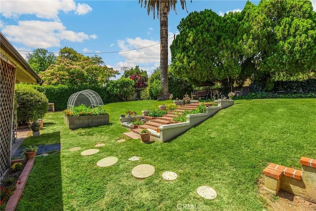 1210 W Marshall Blvd, San Bernardino, CA 92405 - view of grassy yard with a garden