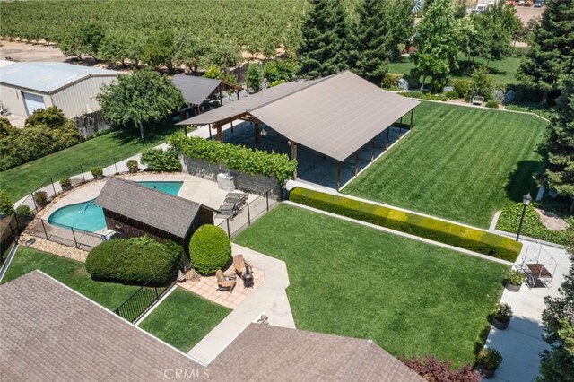 4742 Crow Rd, Oakdale, CA 95361 - aerial view of a pool area