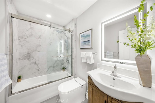 25981 Cordillera Dr, Mission Viejo, CA 92691 - bathroom with vanity and enclosed tub / shower combo