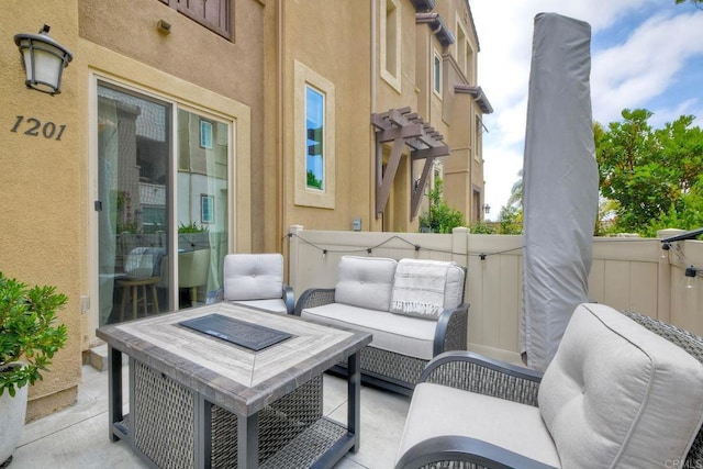 1201 Via Lucero, Oceanside, CA 92056 - view of patio with an outdoor hangout area